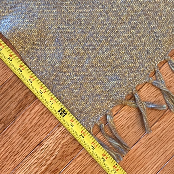 NWT J Jill Pure Jill wool-blend scarf, wrap, shawl, in yellow, tan and gray - Picture 9 of 10